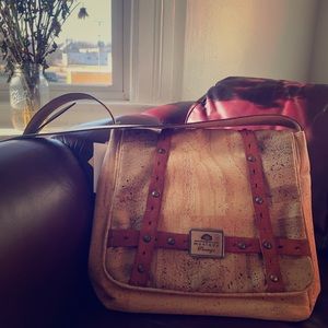 Montado sustainable cork cross body satchel.